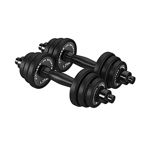 Juego de mancuernas ajustables de acero puro, peso total de 10 kg, 15 kg, 20 kg, 30 kg, para gimnasio, hogar, culturismo, entrenamiento, hombre y mujer, fitness en casa