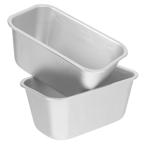 SOLUSTRE Bread Baking Tool Set 2pcs Aluminum Alloy Cake Mold Toast Box Rectangle Cheesecake Pan Non-stick Oven Tray for Baking