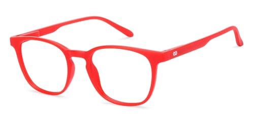 Image of HUSTLR Lenskart | Zero Power Bluecut & Antiglare Computer Eyeglasses | Full Rim Square Shape | As Seen On Shark Tank | For Men & Women | Medium | LB E14058-W