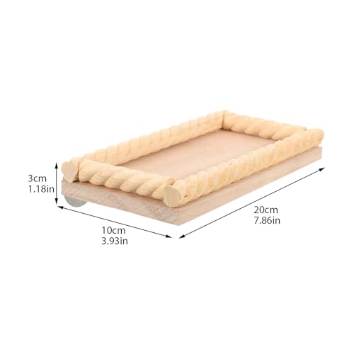 CHICAMPERA 鳥止まり木スタンド 木製バランス運動台 小鳥 インコ ハムスター用 鳥かご設置簡単 耐変形性プラットフォーム