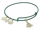 Alex and Ani Holiday Mini Brights Tree Bracelet Green One Size