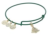 Alex and Ani Holiday Mini Brights Tree Bracelet Green One Size