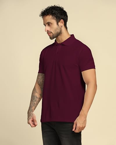 Image of VastraVibes Men's Polo Regular Fit T-Shirt