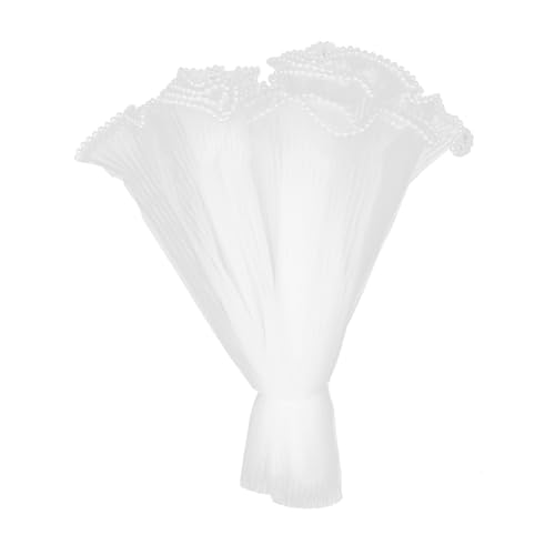 CLISPEED Papel de Embalaje para Flores con Diseño Ondulado Papel Decorativo Blanco para Floristerías y Envoltorios Grande para Empaquetado Floral