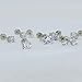 Kainier 5 Pairs 14K White Gold Plated CZ Stud Earrings Flat Back Earrings Simulated Diamond Round Surgical Steel Cubic Zirconia Hypoallergenic Flat Back Ear Stud Set（5 Pairs)
