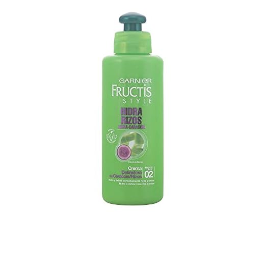 Garnier Fructis Style Hidra Rizos Crema Definidora Fuerte Nº2 Tratamiento Capilar, Negro, 200 ml (Paquete de 1)