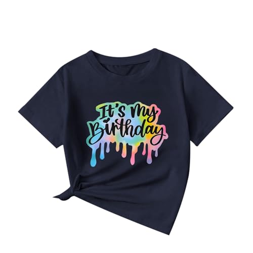 Image of It's My Birthday Girl Shirt 4th 5th 6th 7th 8th 9th 10th 11th 12th Graphic Tee for Kids Party Cute Girls Tshirts Tees