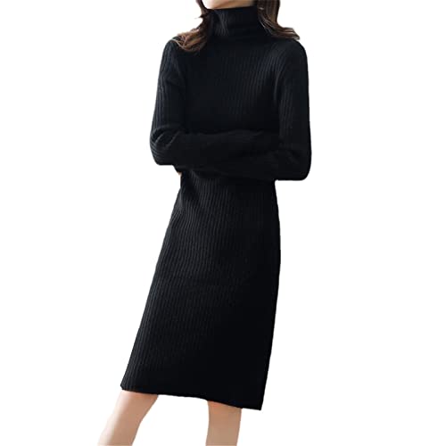 Robe pull col roulé Kelsiop : enveloppez-vous de douceur pure en laine mérinos
