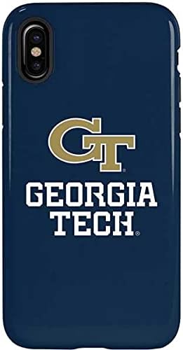 Skinit Pro Phone Case Compatible with iPhone X - Officially Licensed Georgia Institute of Technology Gold Logotype GT Design