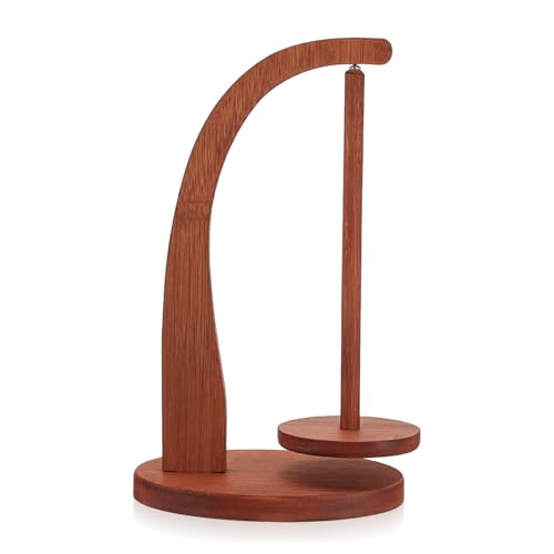 Image of simarro Yarn Holder for Crocheting, Wooden Yarn Spinner for Crocheting and Knitting, Magnetic Yarn Ball Holder, Crochet Gift for Knitting Lovers(Round)