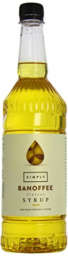 Simply Banoffee Syrup Vegan & Nut Free Flavoured Syrup for Coffee Cocktails & Baking (1 Litre)