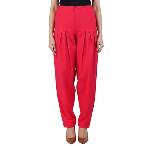 Image of Happy Bunny Salwar Pant for Women, Fine Cotton Ethnic Trousers with Drawstring Waist, Comfortable Daily, Office & Casual Wear Bottoms