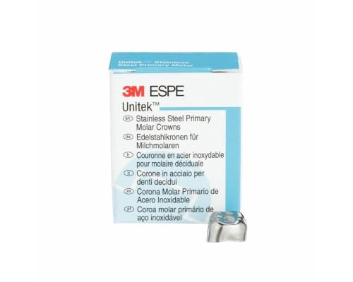 3M ESPE 907022 Unitek Stainless Steel Primary Anterior Crowns #2 Upper Left Lateral 5/Pk