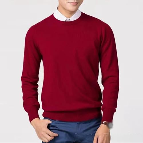 Autumn and Winter Cashmere Sweater Men's Pullover Round Neck Soft and Warm Pullover Knitted Sweater4