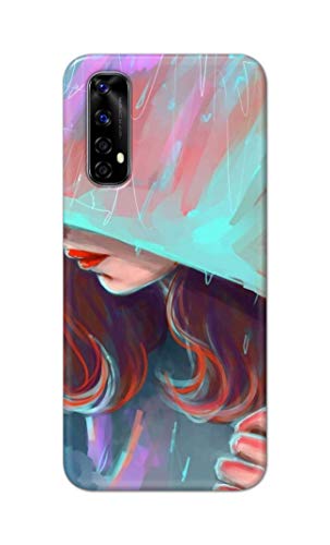 Image of PRINTFIDAA Pretty Woman Under The Umbrella Painting Printed Designer Hard Case for Realme Narzo 20 Pro /Realme 7 Back Cover -(e) RPM1007