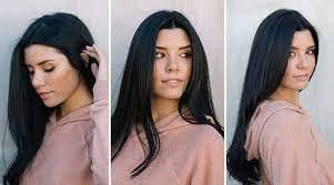 Image of Tressedup Hair with Hair Bangs Medium Long Straight Layered Synthetic Hair Wigs for Women