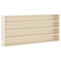 vidaXL Wooden Collector's Display Case Brown 80 x 8.5 x 36 cm, Elegant Wood Wall Display Cabinet, Collector's Showcase, Mounted Storage for Precious Items, Exhibition Rack for Showpieces