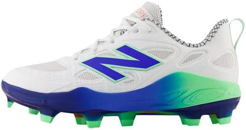 New Balance Women's Velov4 Molded Fastpitch Softball Cleats White/Navy Medium 6.5 - Image 4