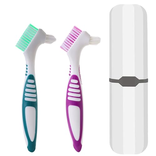 Clofiak Denture Cleaning Brush Kit with Carrying Case