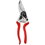 FELCO 8 forbice bypass ergonomica per destrimani, lama acciaio temprato 52 mm, manici in alluminio forgiato, testa inclinata, ammortizzatori, mano grande, taglio 25 mm, utensile professionale