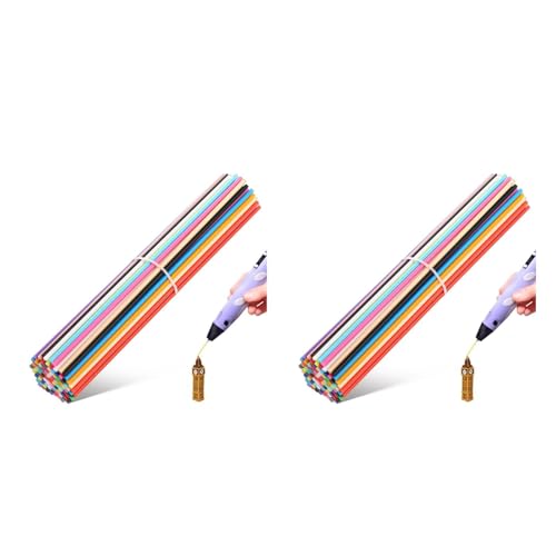 Housoutil Recambios para bolígrafo 3D, 22 colores PCL 3D, 2.5 mm, filamento de baja temperatura de impresión 3D, paquetes de recambio de cada color 15 cm x 10 unidades, total 220 unidades
