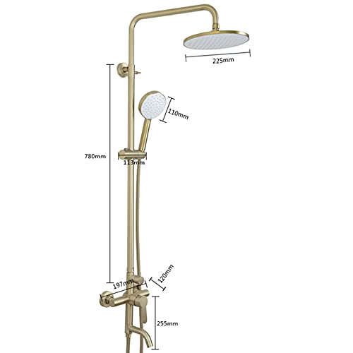 Ensemble de robinets de douche en or brossé pour apaiser vos tensions - 4