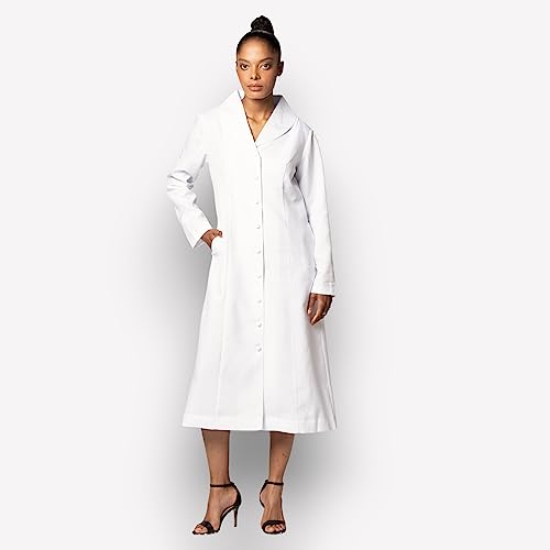 Button Front Clergy Dresses for Women - Elegant Church Dress & Uniform, Clergy Robes Women Choir Robe G116742
