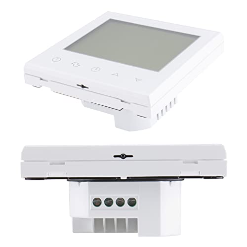 Wengart 24V Programmierbarer Thermostat WG03-2,Präzise Regelung der Innentemperatur, LCD-Display, Touch-Tasten, geeignet für Wasser-, Strom- und Heizsysteme