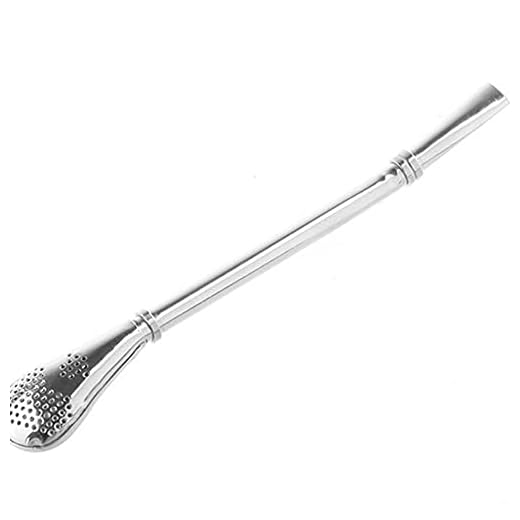 SENZHILINLIGHT Rostfritt stål drickande sugrör sked te filter Yerba Mate te sugrör kalebass återanvändbara teverktyg bar tillbehör