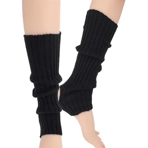 Xthrotsenk Black Knitted Leg Warmers for Women Cover
