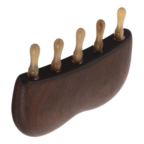 Beaupretty Peine de Masaje Capilar de Madera con Dientes Anchos Antiestático Mango Ergonómico para Diario Casa y Viajes para Tipo de Cabello y Género