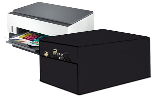 Image of The Furnishing Tree Polyester Waterproof & Dustproof Printer Cover - Compatible with Auto Duplex Laser Brother HL-L2400D Printers, Heavy-Duty coffee Polyester , Dimensions in DxWxH - ( 36x39x20 CM)