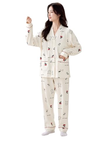 Image of LITZO Womens Korean Night Dress || Pyjama Set ||Korean Nightsuit || Women Nightwear ||Round Neck Half Sleeve Nightsuit || Loungewear || Everyday Nightdress (L-221-227)