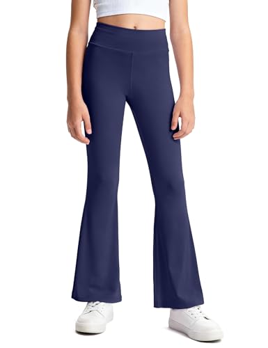 Image of HASMES 3 Pack Girls Flare Leggings Kids Bell Bottom Dance Yoga Pants Activewear