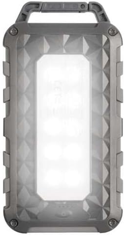 Back view of the Xtorm FS405 Solar Powerbank with the LED light panel illuminated.