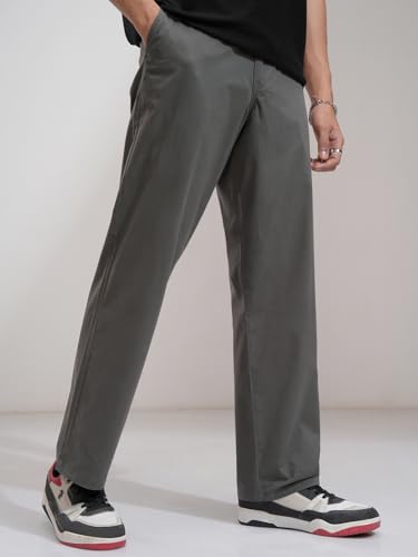 Image of Highlander Men's Carperter Fit Casual Trousers| Relaxed Fit | Perfect for Casual Outings,Travel & Work Wear | Trouser for Men