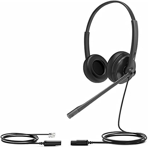 Auriculares Yealink YHS34 con banda ancha y almohadillas de cuero Cover