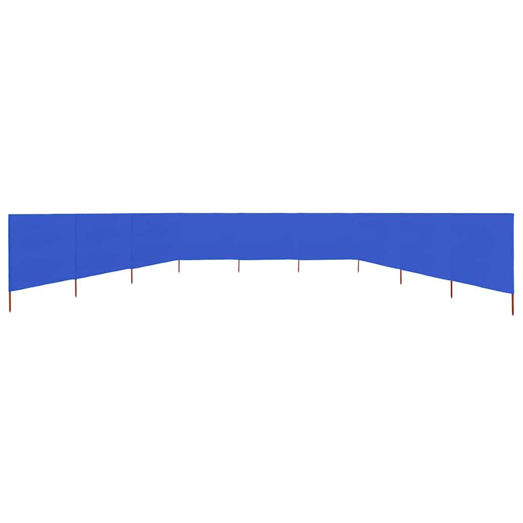Paravento da spiaggia a 9 pannelli, tessuto blu celeste, 1200 x 160 cm, antivento per campeggio, paravento per spiaggia e giardino