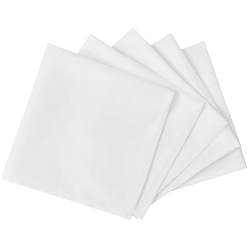 50 sztuk serwetek materiałowych 50 x 50 cm białe, serwetki materiałowe na wesele, do restauracji, bankietu, dekoracji stołu, nadają się do prania, odporne na zagniecenia