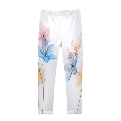 Bolaz Toddler Girls Leggings Printed Yoga Pants Leggings Lovely Pale Pink Blue for Kids