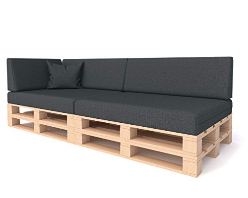 Pillows24 Palettenkissen 6-teiliges Set Palettenauflage Polster für Europaletten Hochwertige Palettenpolster… – Bild 3