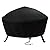 Sunnydaze Round Outdoor Fire Pit Cover - Weather-Resistant Heavy-Duty PVC with Drawstring Closure - Black - 36-Inch