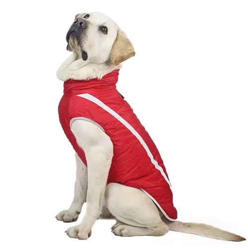 Voarge Waterproof Dog Coat Winter Warm Jacket, Dogs Pet Fleece Vest with Smooth Zipper