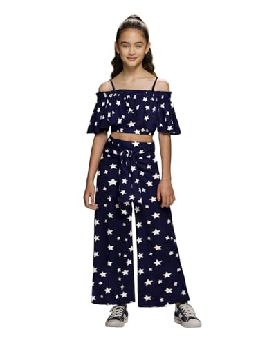 Image of Naughty Ninos Girls Rayon Stars Printed Kurta & Pant