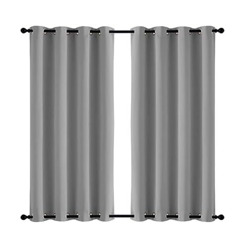 MENGH Outdoor Vorhang Ohne Bohren 132x250cm, Sonnenschutz Sichtschutz Wetterfest Terrassenvorhang für Garten Terrasse Pavillon Veranda Balkon - hellgrau 1 Stück