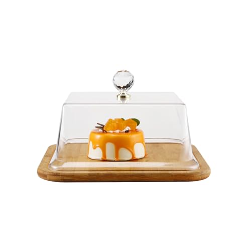 Wensmy Wood Cake Stand with Dome Dessert Display Square Cake Serving Tray with Acrylic Lid Chocolate Cupcake Candy Display Plate Multifunctional Cake Holder for Birthday Wedding Party - Cosy Home Interiors Wensmy Wood Cake Stand with Dome Dessert Display Square Cake Serving Tray with Acrylic Lid Chocolate Cupcake Candy Display Plate Multifunctional Cake Holder for Birthday Wedding Party - Image 8