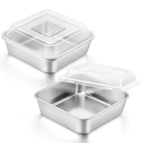 E-far 6x6 Inch Square Baking Pan Set