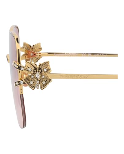 Alexander McQueen Square-Frame Metal Sunglasses4