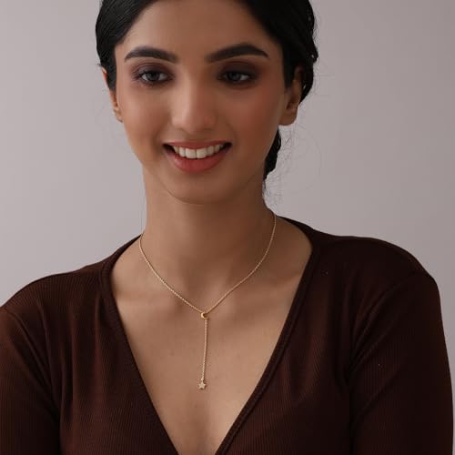 Image of TRUESILVER ACPL 925 Sterling Silver Lariat Necklace for Women | Y-Shape Pendant Necklace with Chain | Fine Silver Jewelry | Gift for Women & Girls