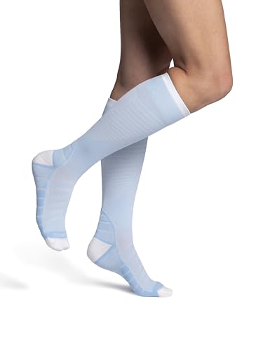 Image of Sigvaris Motion Flow Tech Calf High Compression Socks for Men & Women - Moisture Wicking, Cushioned Sole Support